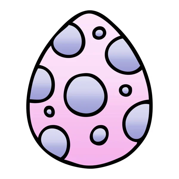 Gradiente Ombreggiato Eccentrico Cartone Animato Uovo Pasqua — Vettoriale Stock