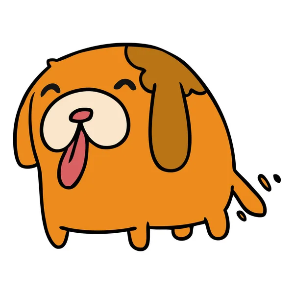 Dibujos animados kawaii de un lindo perro — Vector de stock