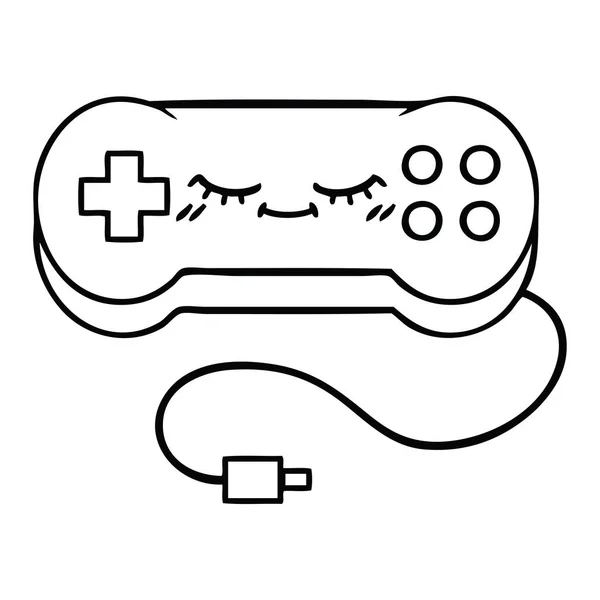 Kreslení čar kreslený herní zařízení — Stockový vektor