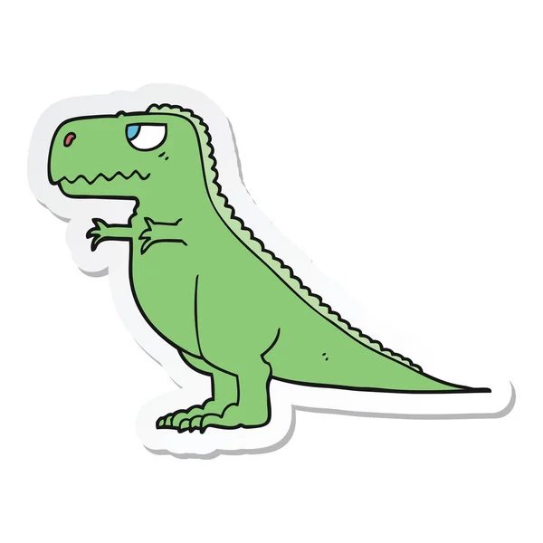 Aufkleber eines Cartoon-Dinosauriers — Stockvektor