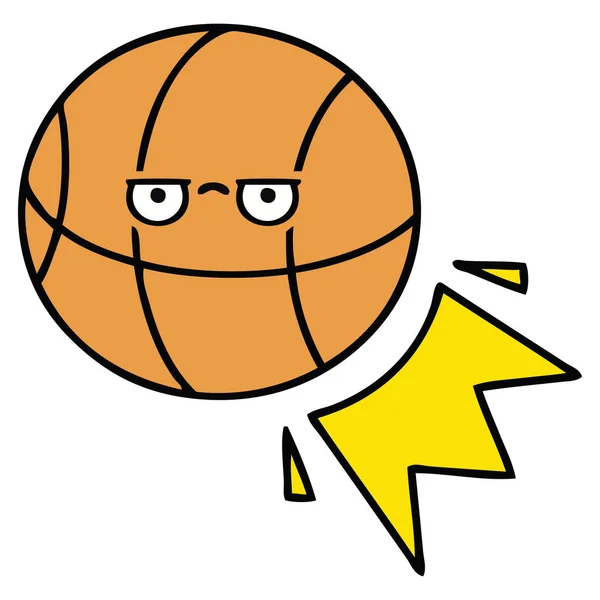 Χαριτωμένο καρτούν μπάσκετ — Διανυσματικό Αρχείο