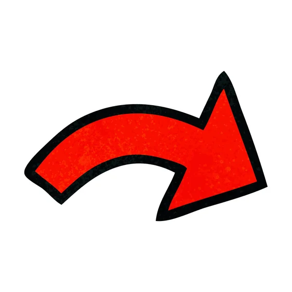 レトロなグランジ テクスチャ漫画方向矢印 — ストックベクタ