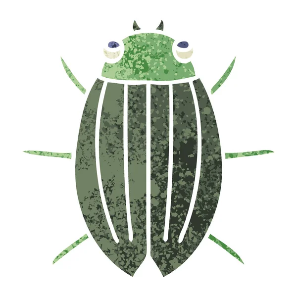 ilginç retro illüstrasyon tarzı çizgi film böceği