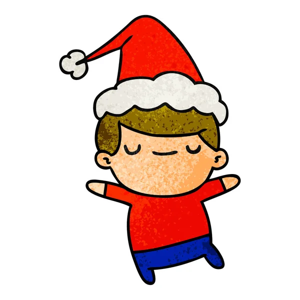 Navidad textura de dibujos animados de niño kawaii — Vector de stock