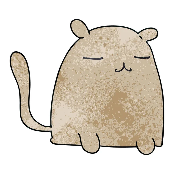 Ilginç el çizilmiş karikatür kedi — Stok Vektör