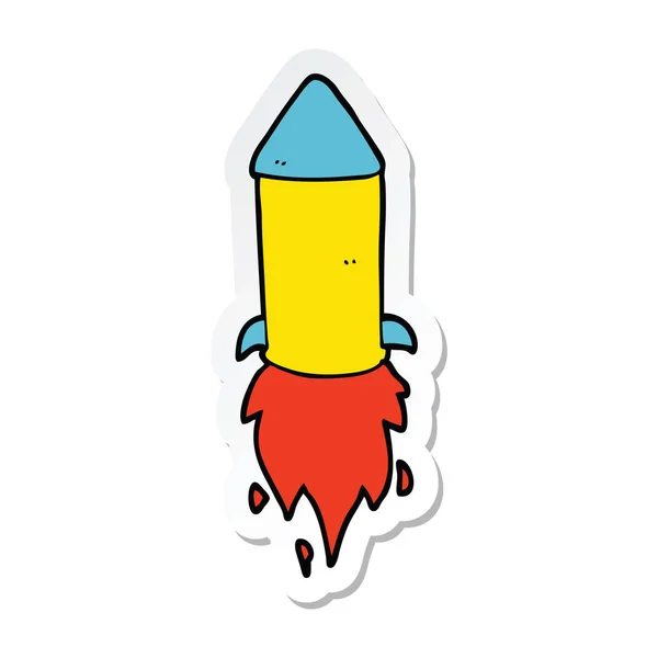 Etiqueta de um foguete de desenho animado —  Vetores de Stock