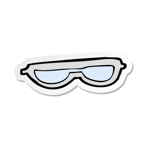 Sticker of a cartoon glasses — Stock Vector