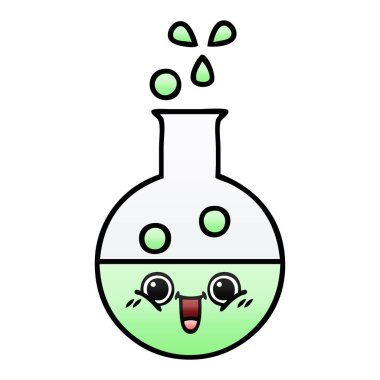 Degrade gölgeli çizgi film tüp