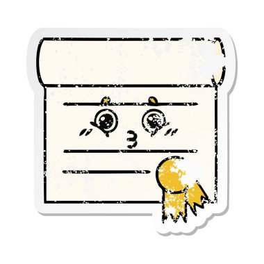 sevimli çizgi sertifika sıkıntılı etiket