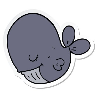 bir çizgi film balinanın etiket