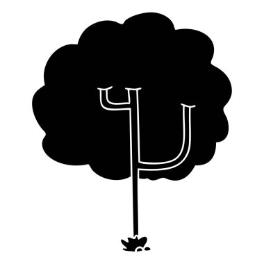 ilginç düz simgesi ağaç