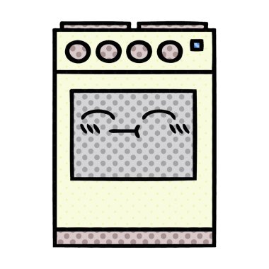 çizgi roman tarzı karikatür bir mutfak fırın