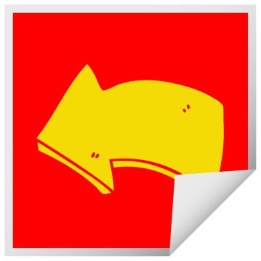 ilginç kare peeling etiket karikatür oku