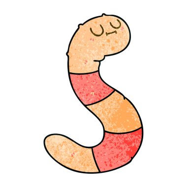 ilginç karikatür solucan el çekilmiş