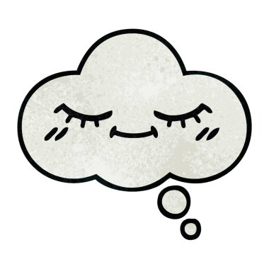 Retro grunge doku karikatür kabarcık sanıyordum