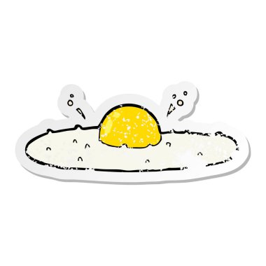 bir karikatür kızarmış yumurta sıkıntılı etiket