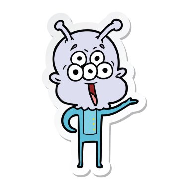 etiket mutlu çizgi film uzaylı karşılama