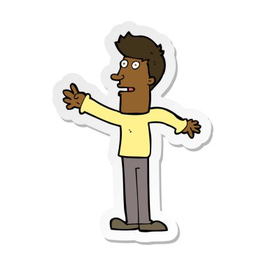 etiket ulaşan bir çizgi film adamın