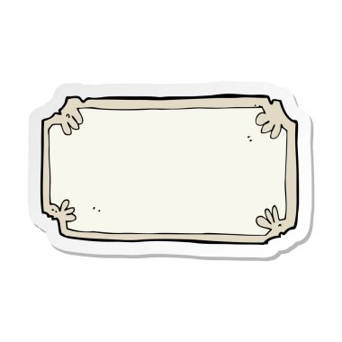 etiket, bir çizgi film eski çerçeve büyük başlığı