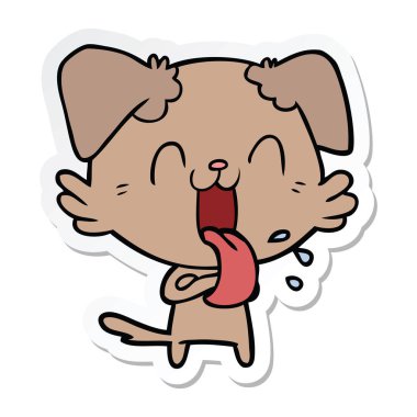 bir çizgi film nefes nefese köpek etiket