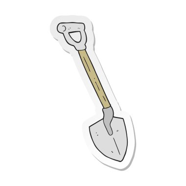 etiket bir karikatür kürek