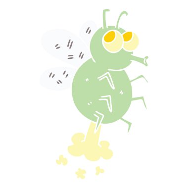 ilginç el çizilmiş karikatür sinek