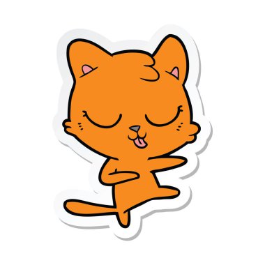 kedi tıslama çizgi film etiketi