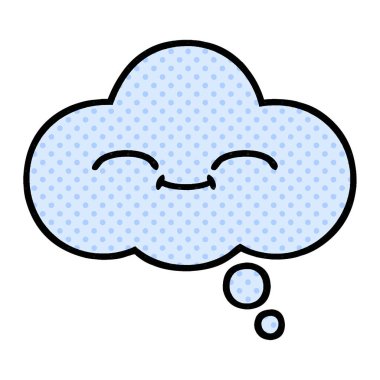 çizgi roman tarzı karikatür bir düşünce balonu