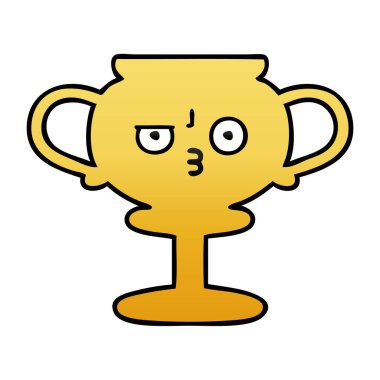 bir kupa degrade gölgeli çizgi film