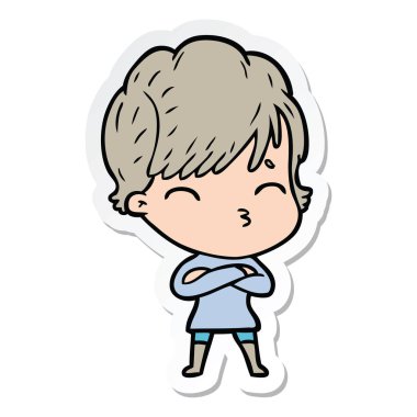 etiket düşünme bir karikatür kadının