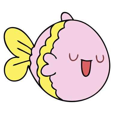 ilginç el çekilmiş çizgi film balık