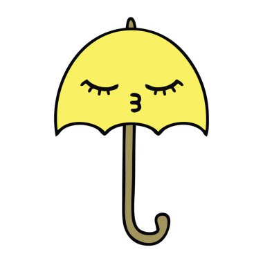 sevimli çizgi şemsiye