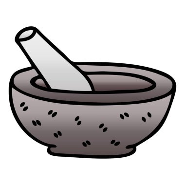 ilginç degrade çizgi film havaneli ve harç gölgeli