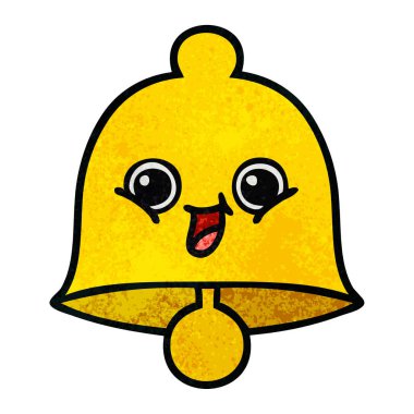 Retro grunge doku karikatür çan