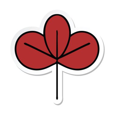 etiket sevimli çizgi sonbahar yaprak