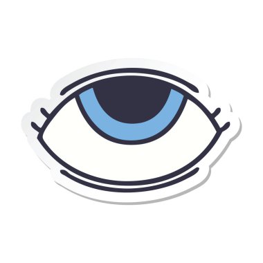 etiket ararken bir sevimli çizgi göz