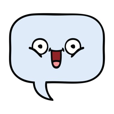 sevimli çizgi konuşma balonu