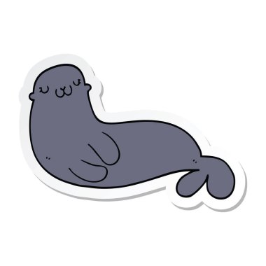 etiket, bir sevimli çizgi mühür