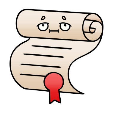 Degrade gölgeli karikatür sözleşme