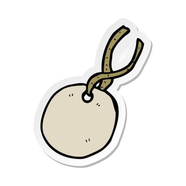 bir karikatür hediye etiketinin etiket