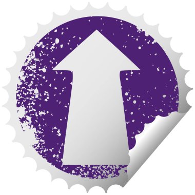 ilginç sıkıntılı dairesel peeling etiket sembolü ok