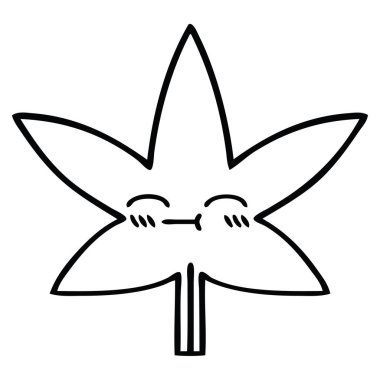 Çizim karikatür marihuana yaprağı