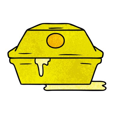 dokulu karikatür doodle lokanta hamburger kabı