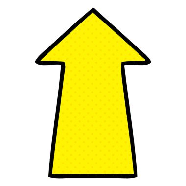 ilginç çizgi roman tarzı karikatür oku