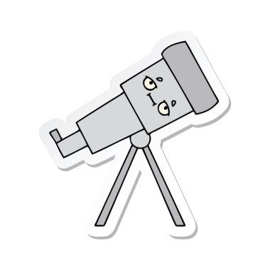 sevimli çizgi Teleskobu etiket