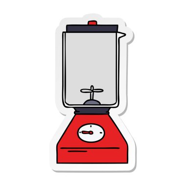 elle çizilmiş etiket karikatür doodle gıda blender