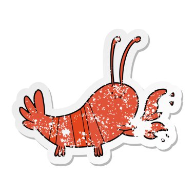 bir çizgi film ıstakoz sıkıntılı etiket