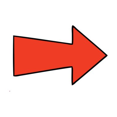 ilginç el çizilmiş karikatür oku