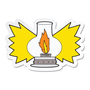 bir çizgi film fener etiket