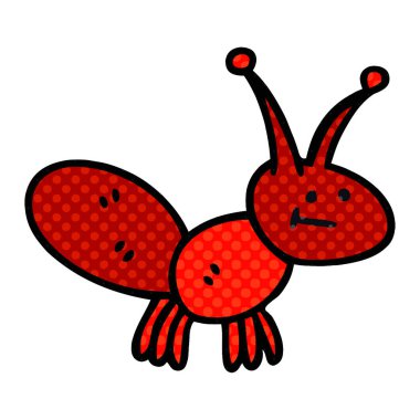 ilginç el çizilmiş karikatür karınca